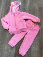 Fleece Hooded 2pc Jogging Set