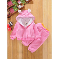 Fleece Hooded 2pc Jogging Set