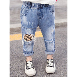 Leopard Patchwork Jeans